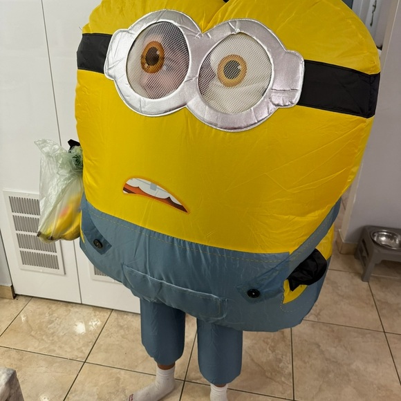 Kids Inflatable Minion Costume - Yellow and Gray